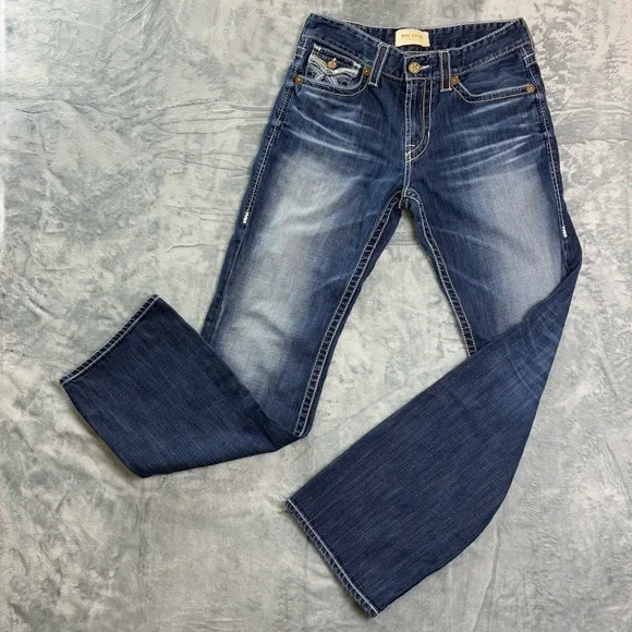 Big Star Pioneer Boot Mens Jeans Size 33L Distressed Cowboy Western Rodeo - Picture 2 of 16